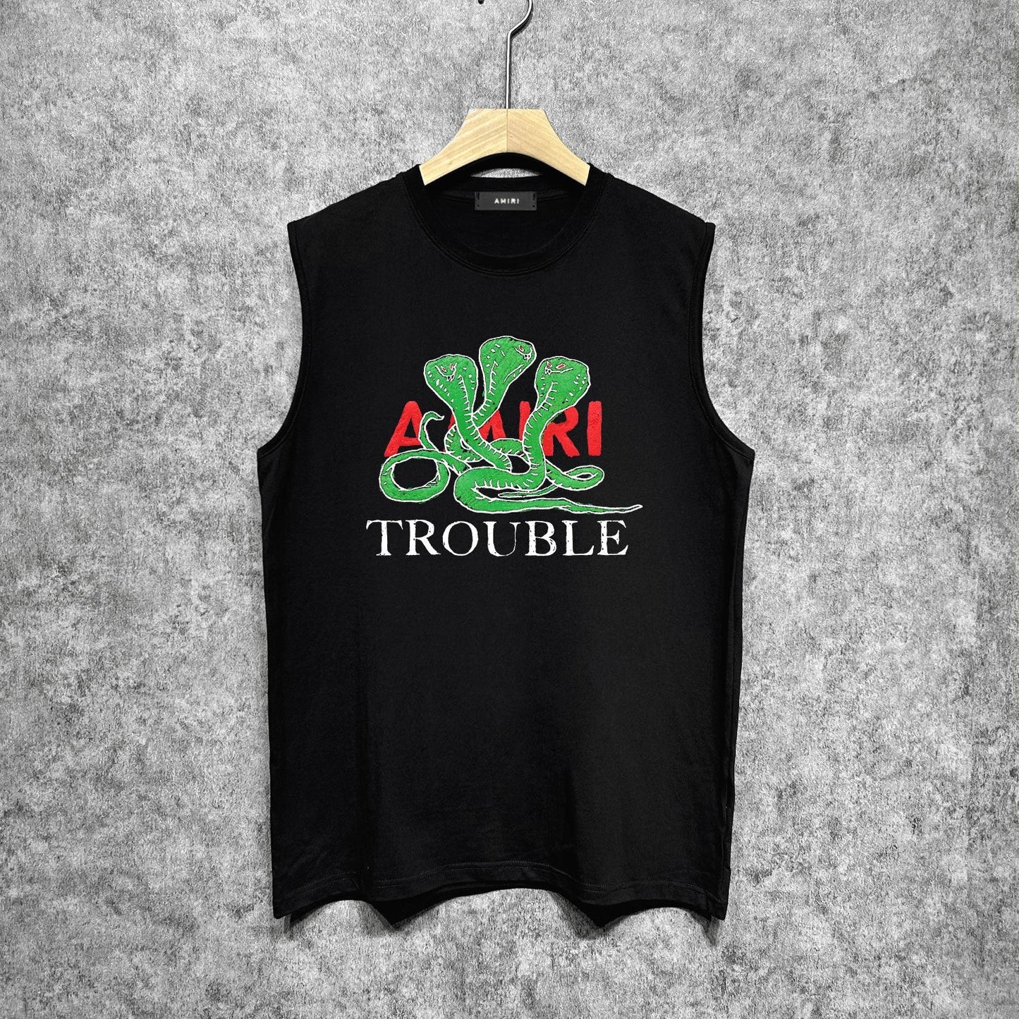 Amiri tank top cartoon colorful snake printing