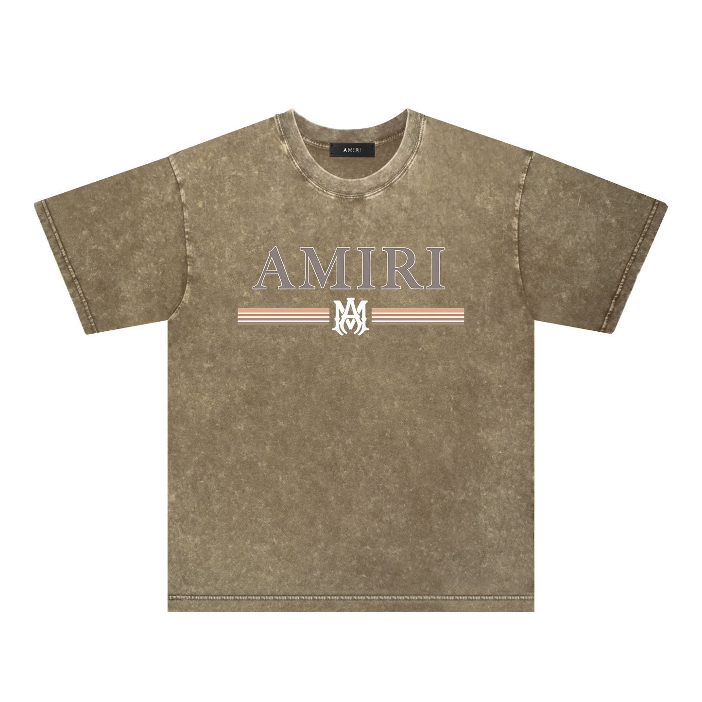 Amiri Washed Distressed T Shirt Printed Trendy Pure Cotton