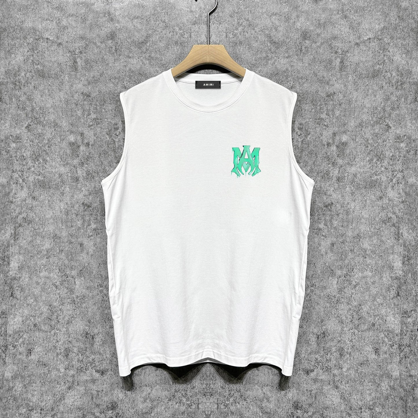 Amiri tank top splash paint simple letterprinting