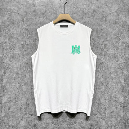 Amiri tank top splash paint simple letterprinting