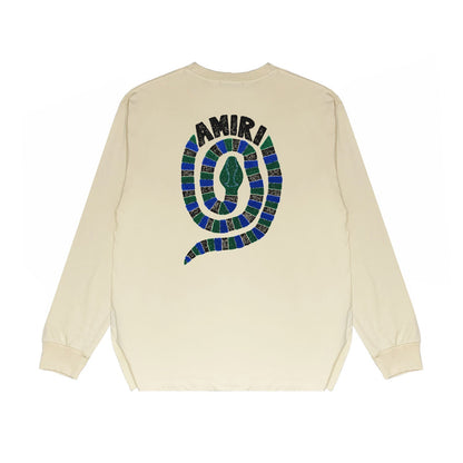Amiri Long Sleeved Shirt Printed Trendy Pure Cotton