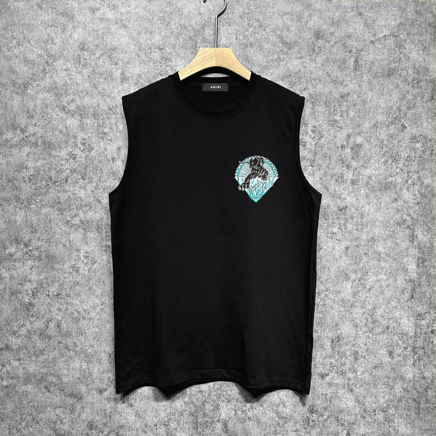 Amiri tank top black panther print