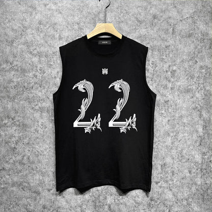 Amiri tank top digital vine printing