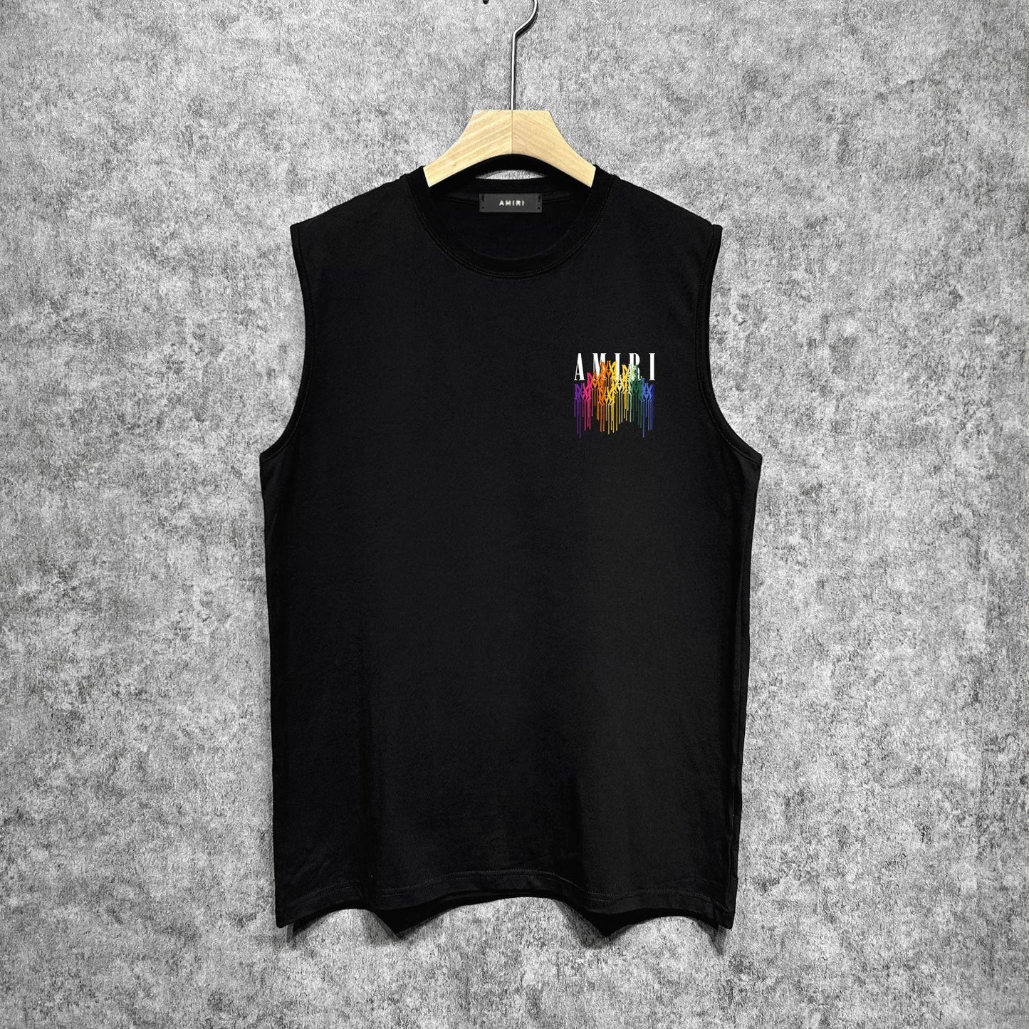 Amiri tank top gradient splash paint printing