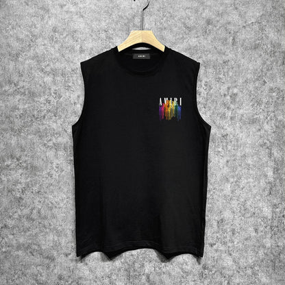 Amiri tank top gradient splash paint printing
