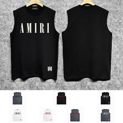 Amiri tank top letter spider printing