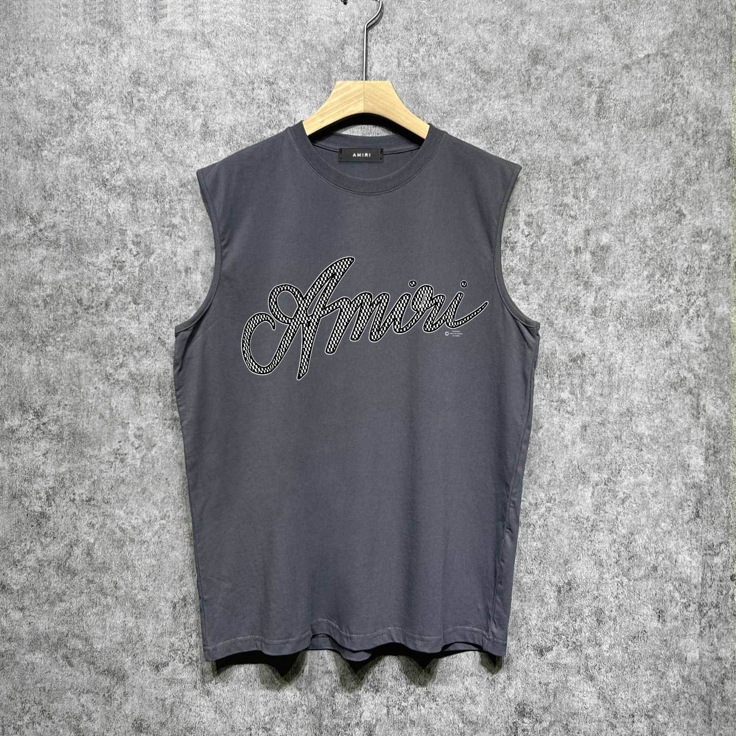 Amiri tank top black and white print