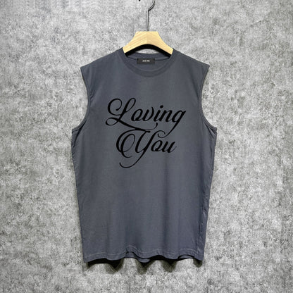Amiri tank top pink letterprinting