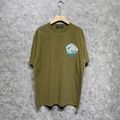 Amiri t shirts city forest printing short sleeve