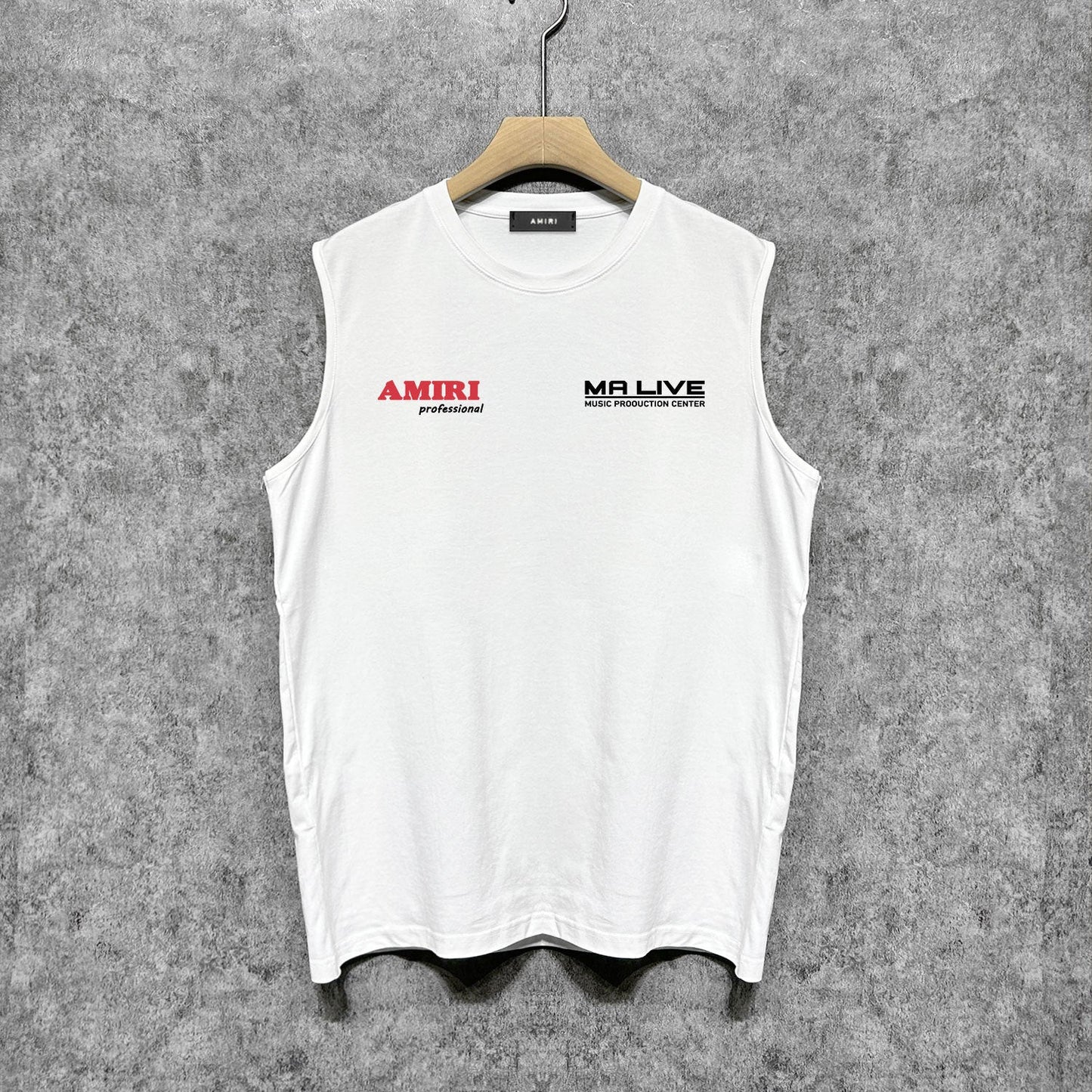 Amiri tank top tv channel printing