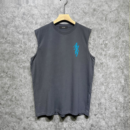 Amiri tank top with vertical overlapping letterprinting