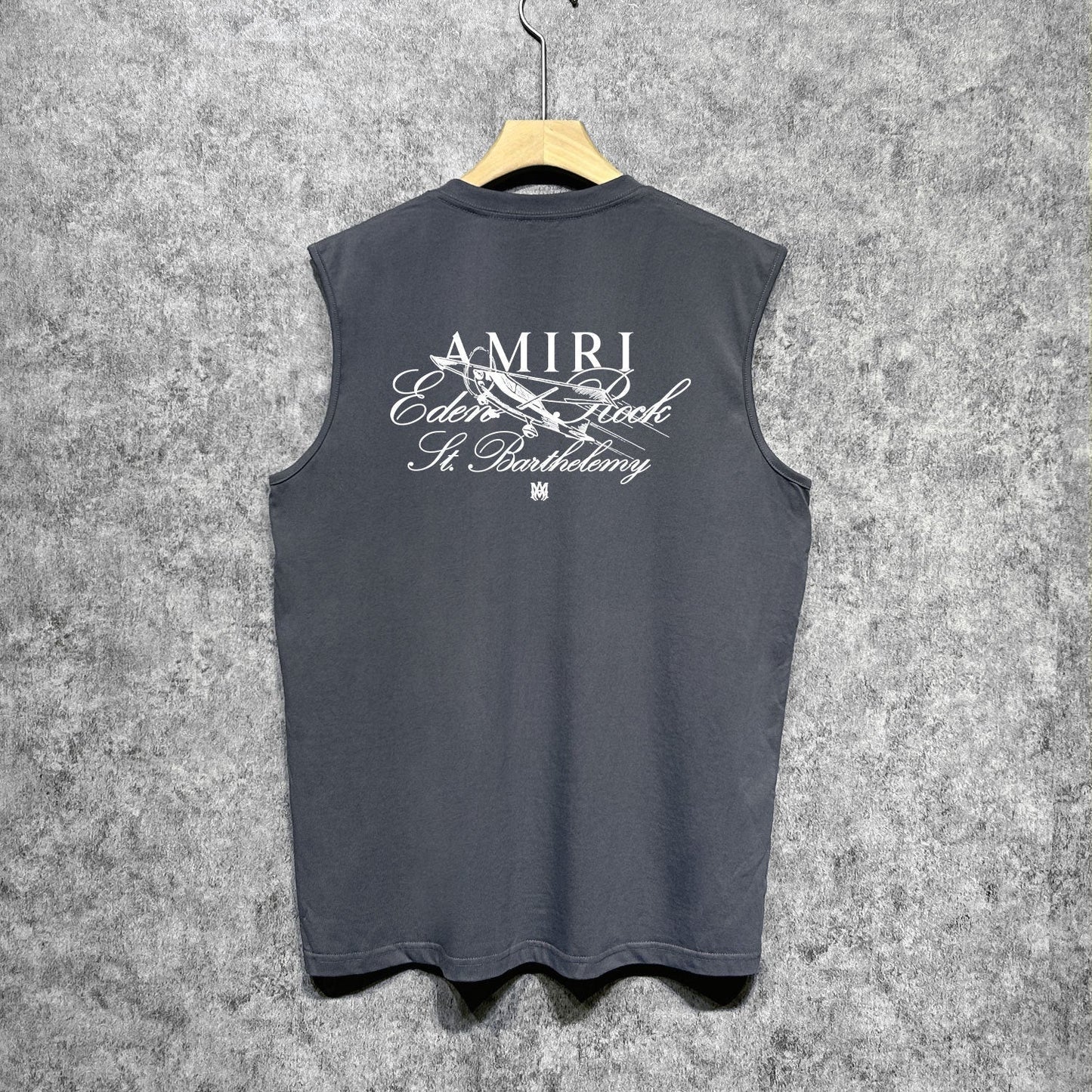 Amiri tank top sketch airplane letterprinting