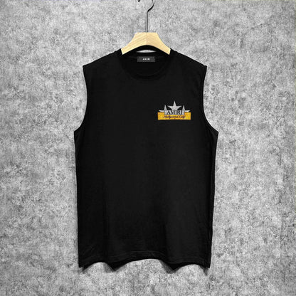 Amiri tank top five-pointed star nameplate printing