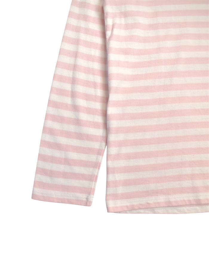agnes b. border L/S (pink&white)
