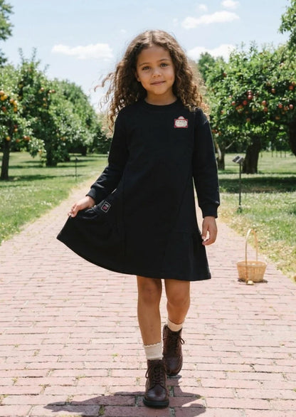 Analogie Black Mon Paris Girls Panel Dress