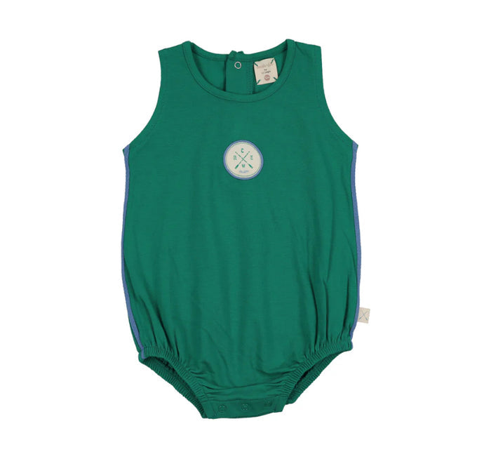 Analogie Boating Crew Bubble Romper - Electric Green