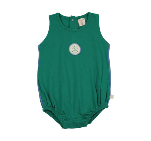 Analogie Boating Crew Bubble Romper - Electric Green
