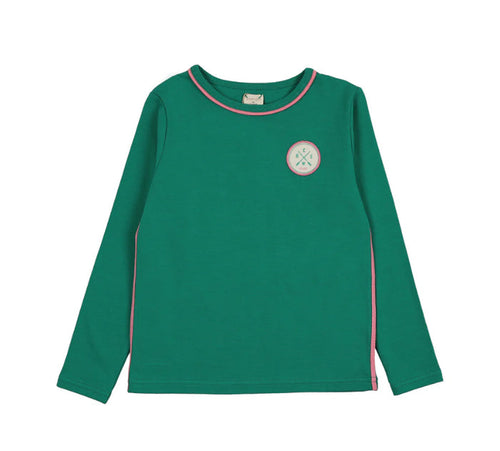 Analogie Boating Crew Long Sleeve Tee - Electric Green