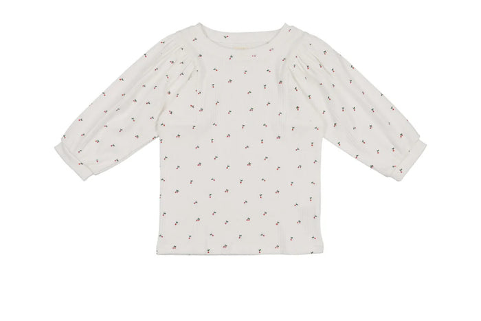 Analogie Denim Capsule Girls Tee 3/4 - White