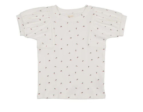 Analogie Denim Capsule Girls Tee Ss - White