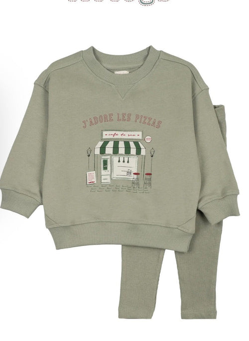 Analogie Dried Rose Cafe Girl Sweatshirt Set