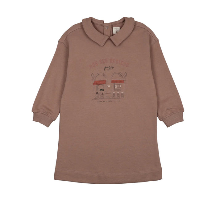 Analogie Dried Rose Cafe Girls Sweatshirt Dress