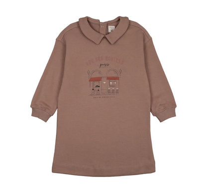 Analogie Dried Rose Cafe Girls Sweatshirt Dress