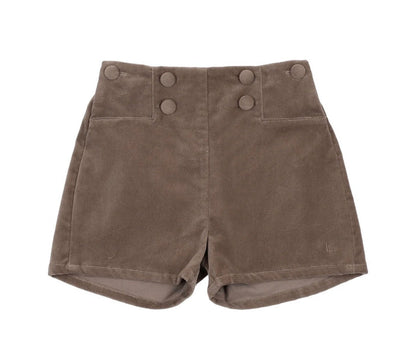 Analogie Misty Oat Velvet Shorts