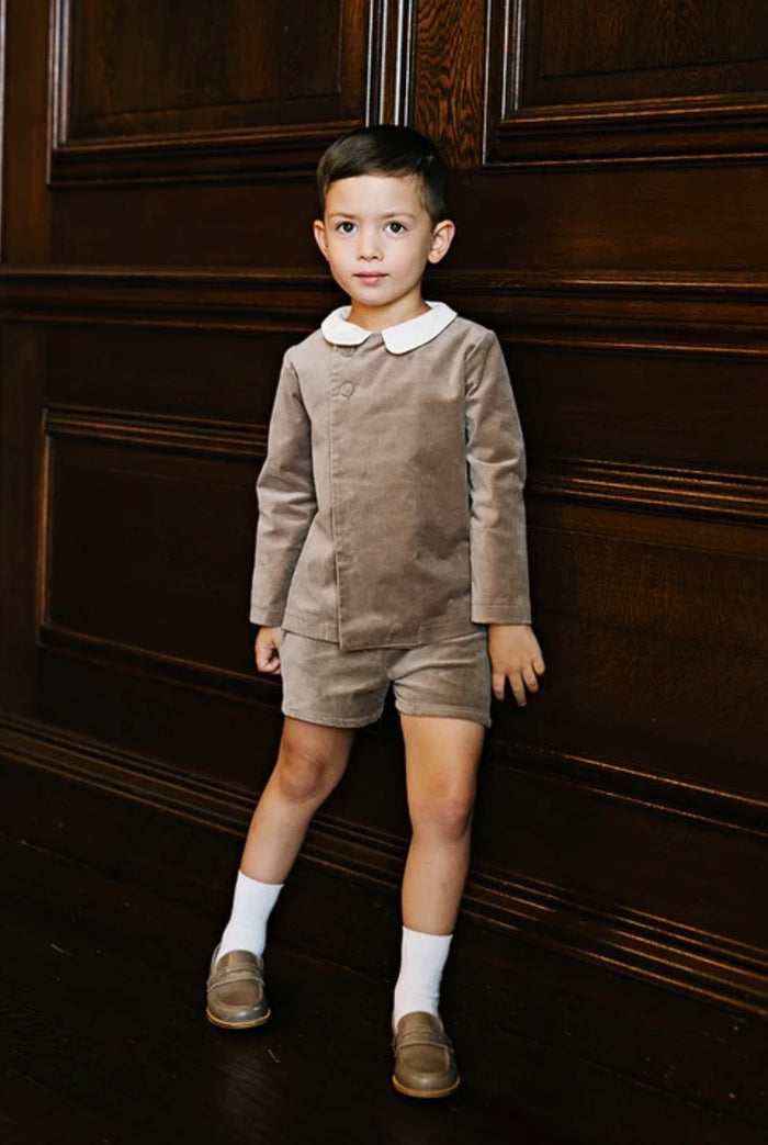 Analogie Misty Oat Velvet Shorts