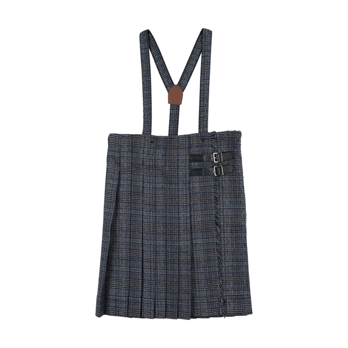 Analogie Multi Plaid Kilt Suspender Skirt