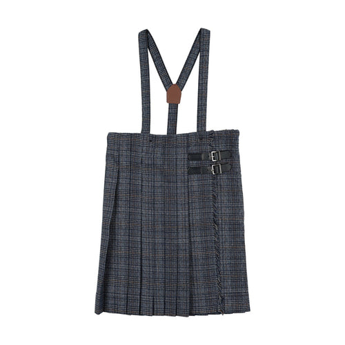 Analogie Multi Plaid Kilt Suspender Skirt