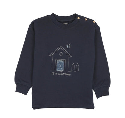 Analogie Navy Sweet Campaign Boys Embroidered Sweatshirt
