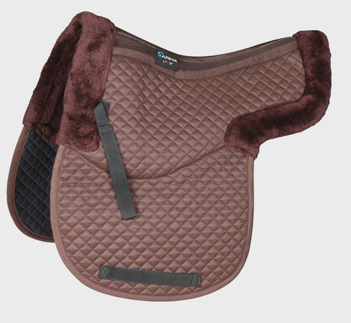 Arma Half Lined Numnah - Brown- 15-16.5"