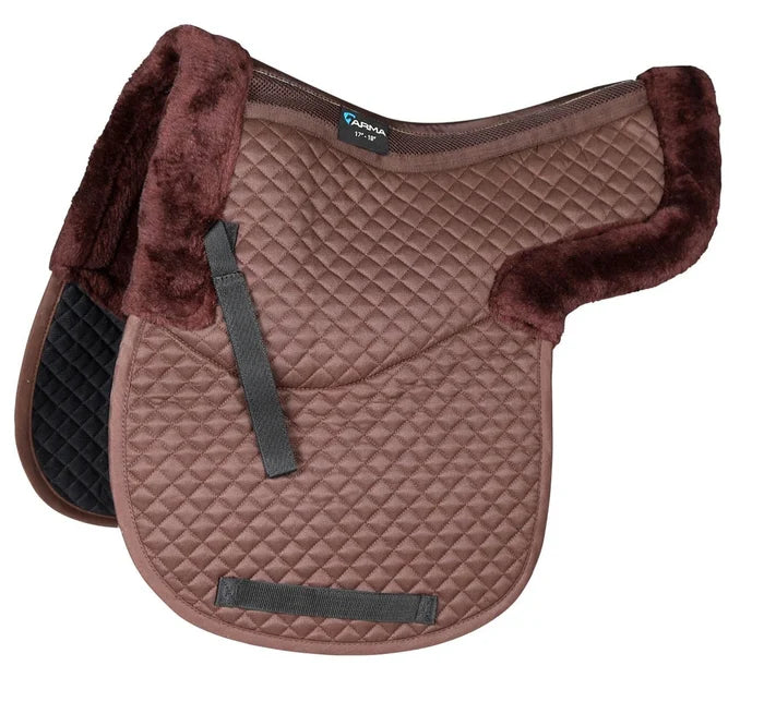 Arma Half Lined Numnah- Brown- 17-18"
