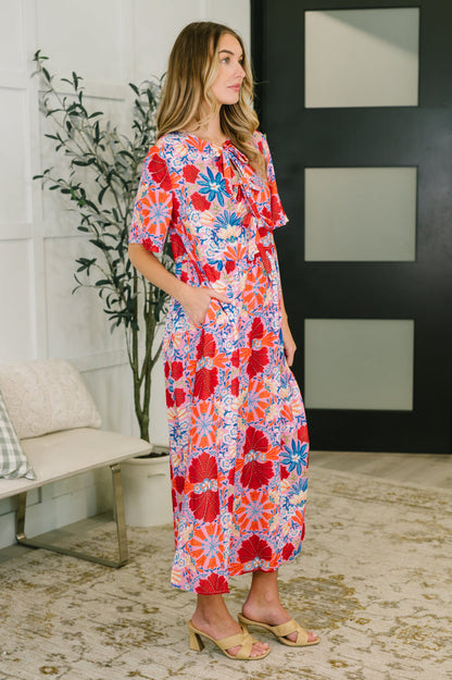 Art of Loving Bow Detail Floral Dress