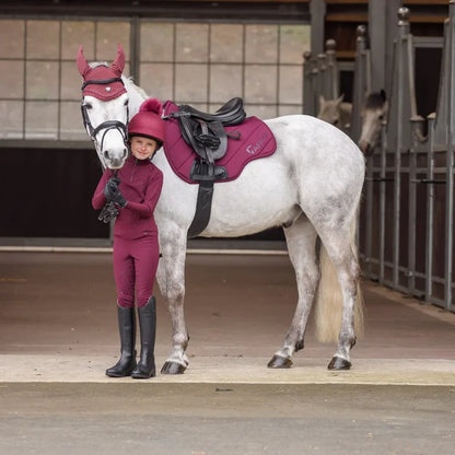 Aubrion Eltar Young Rider Base Layer- Black Cherry