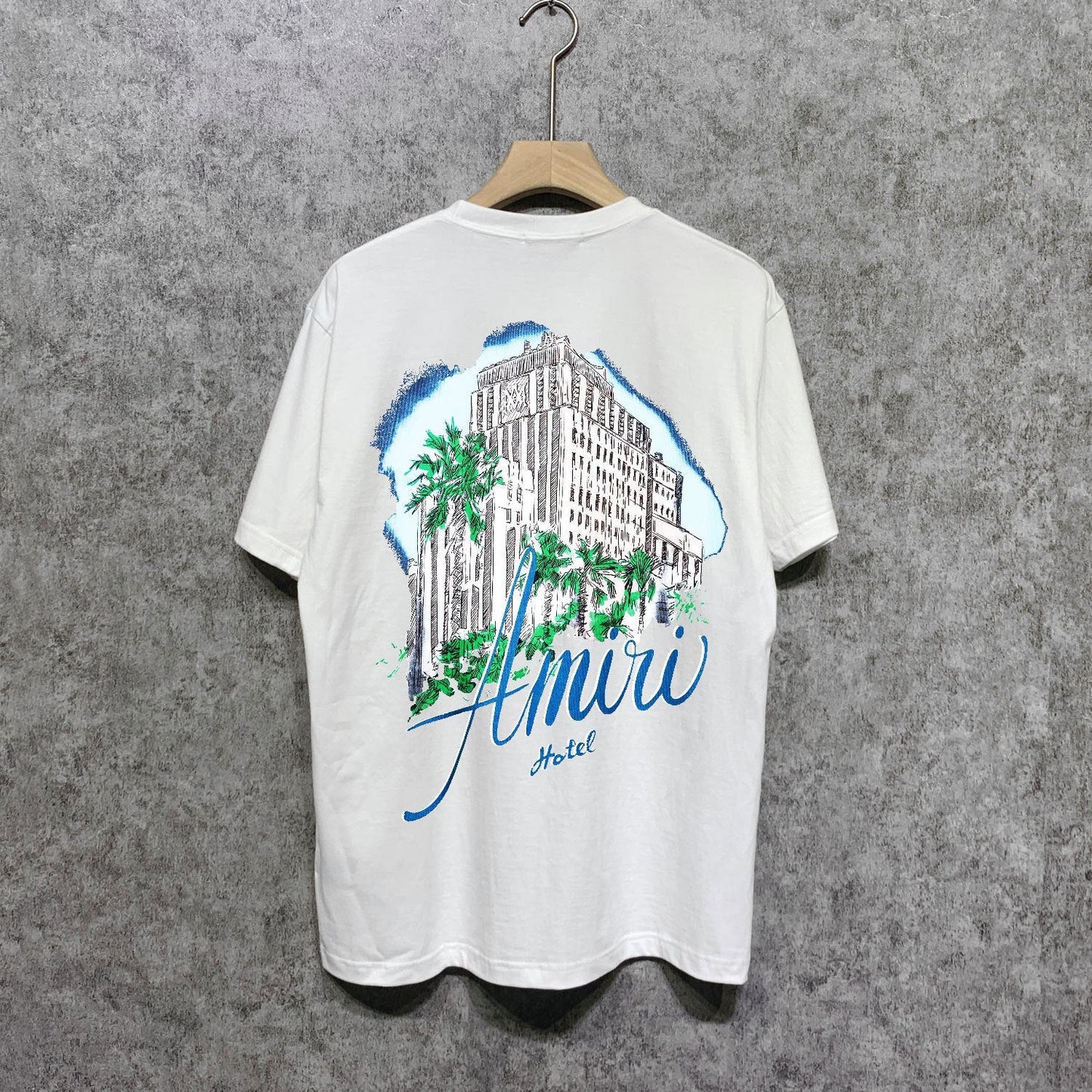 Amiri t shirts city forest printing short sleeve