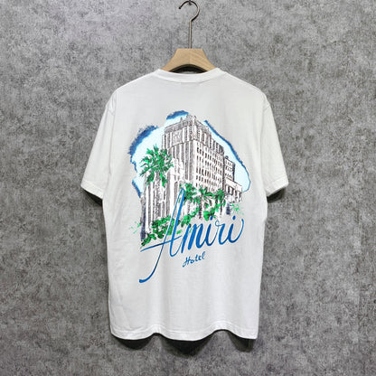 Amiri t shirts city forest printing short sleeve