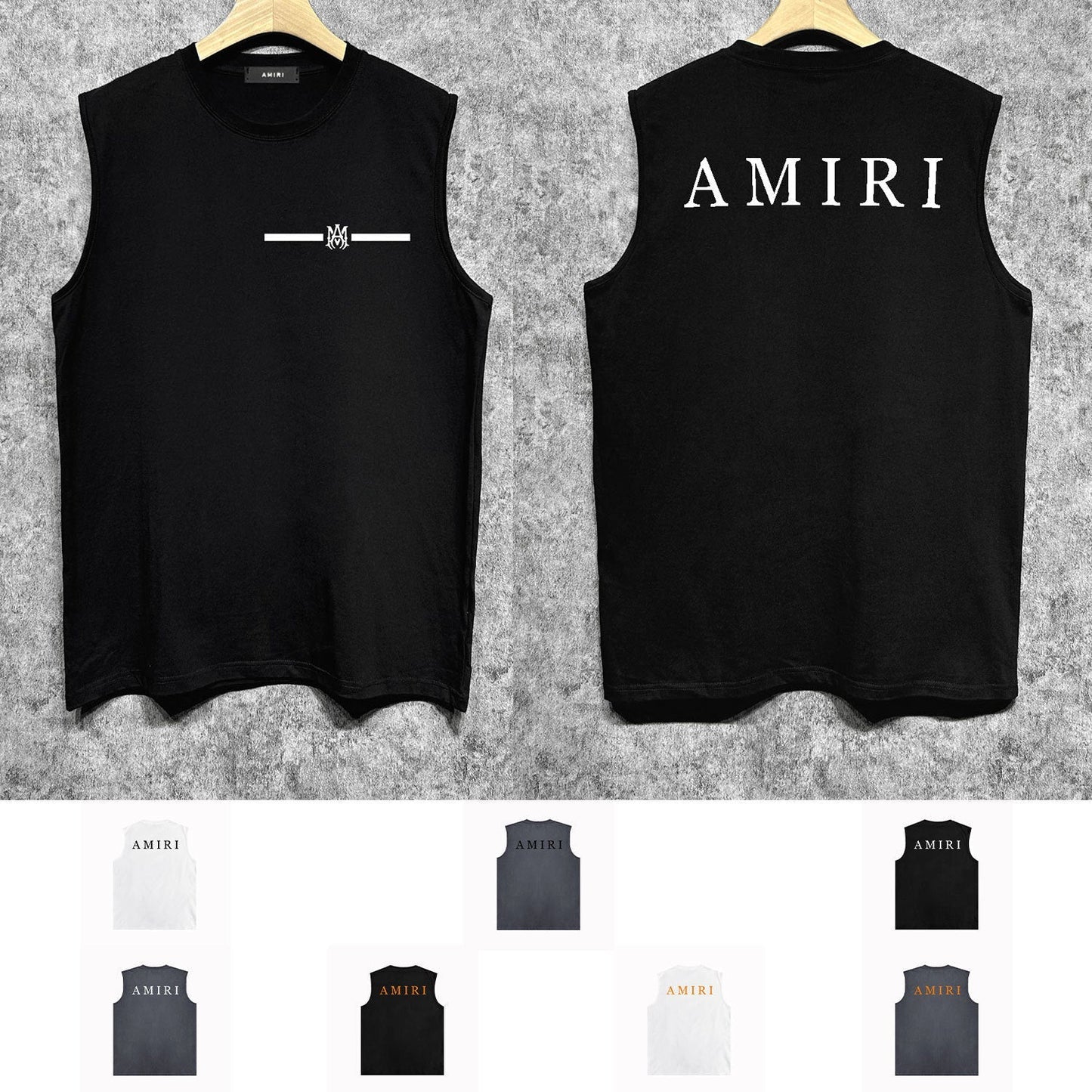 Amiri tank top spider letter printing