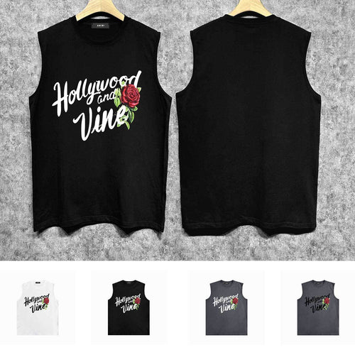 Amiri tank top hollywood rose printing