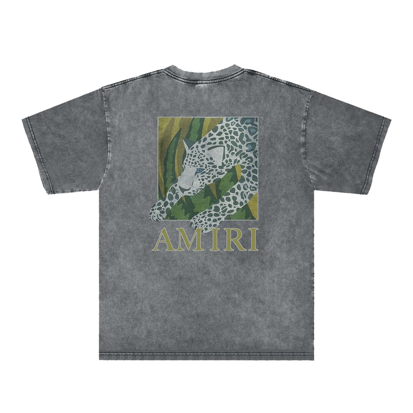 Amiri Washed Distressed T Shirt Printed Trendy Pure Cotton
