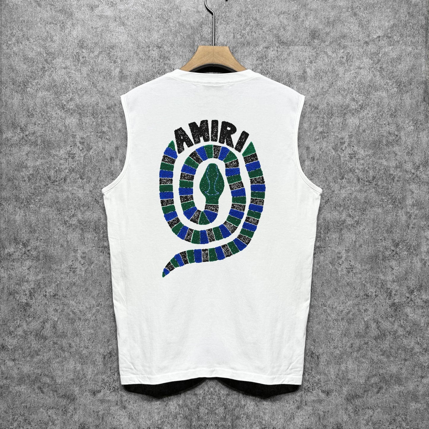 Amiri tank top patchwork colorful snake printing