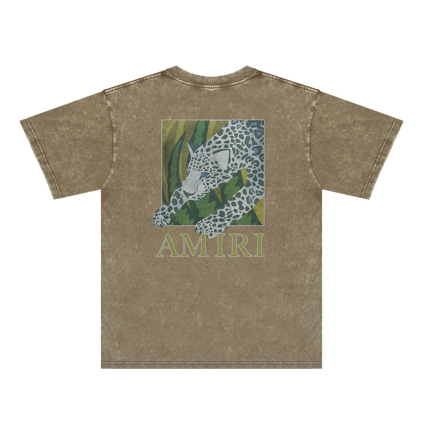 Amiri Washed Distressed T Shirt Printed Trendy Pure Cotton