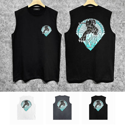 Amiri tank top black panther print
