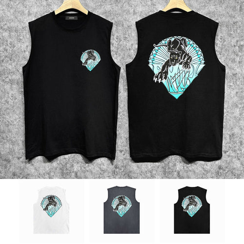 Amiri tank top black panther print