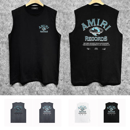 Amiri tank top earth letter printing