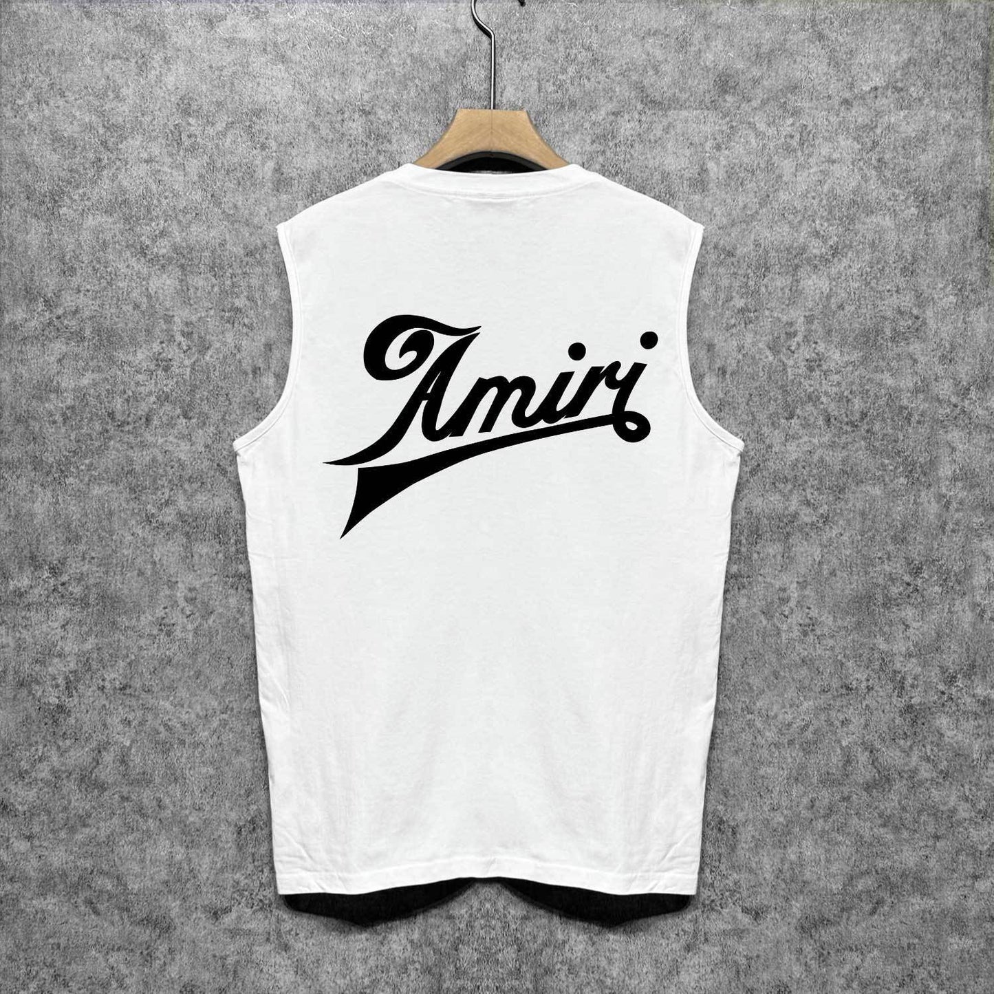 Amiri tank top slanted letter printing