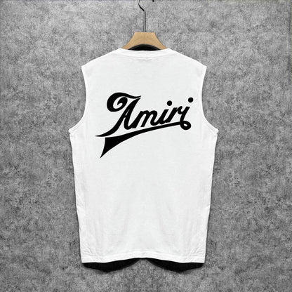 Amiri tank top slanted letter printing