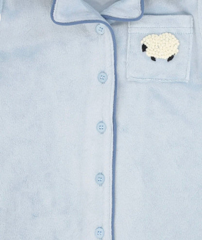 Baby Jolee Velour Sheep Loungeset , blue