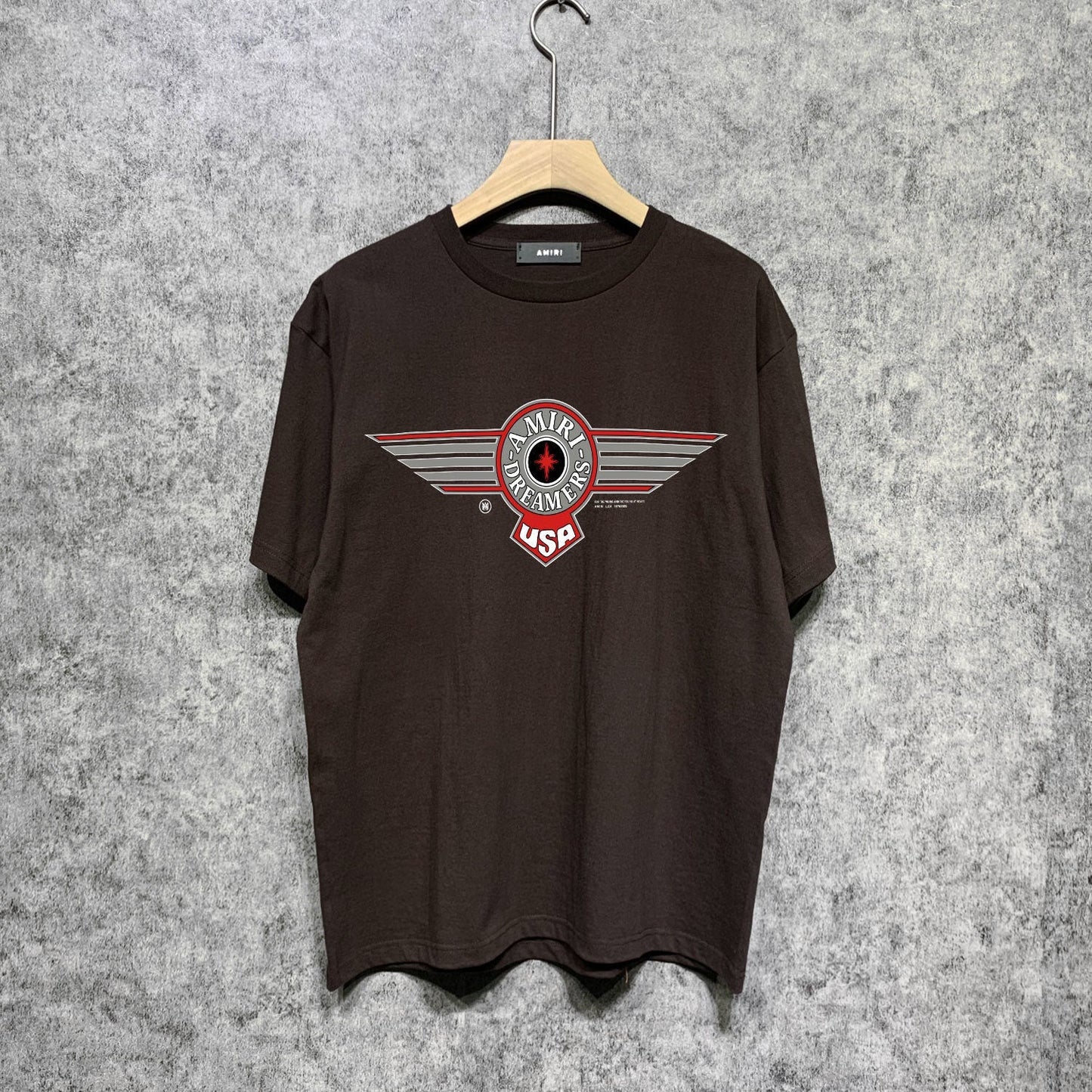 Amiri t shirts flying eagle wings chapter printing short sleeve